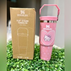 Costumized Stanley hello kitty Pink Heart Design Tumbler 30 oz